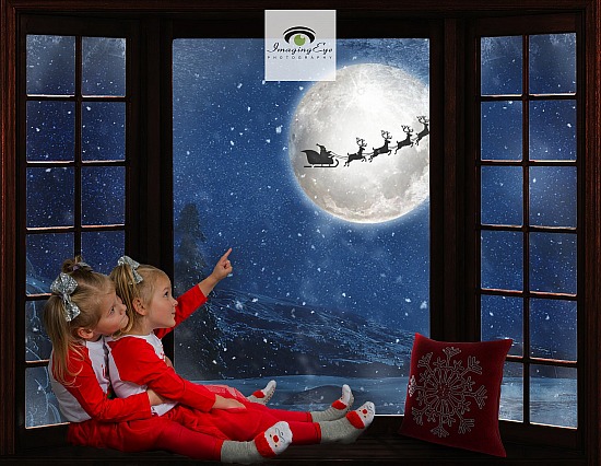 Christmas Snow Globe, Window AND Book x 3 digital files